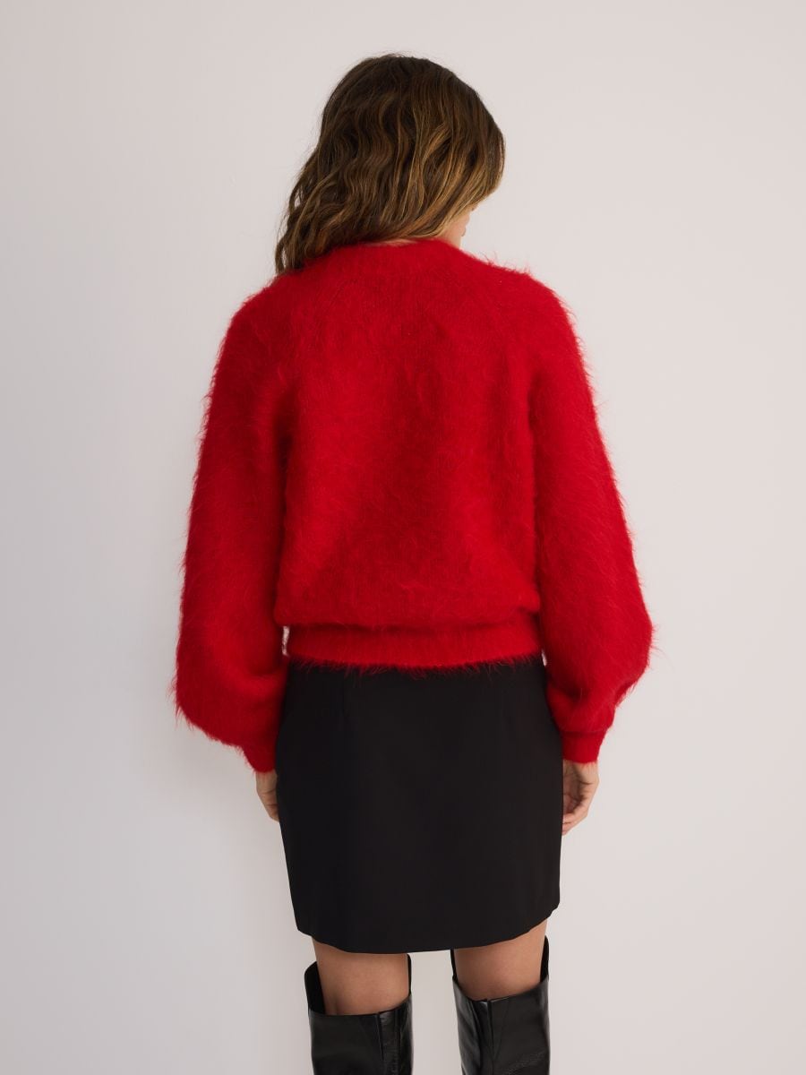 Alpaca wool blend jumper - red - RESERVED - 4