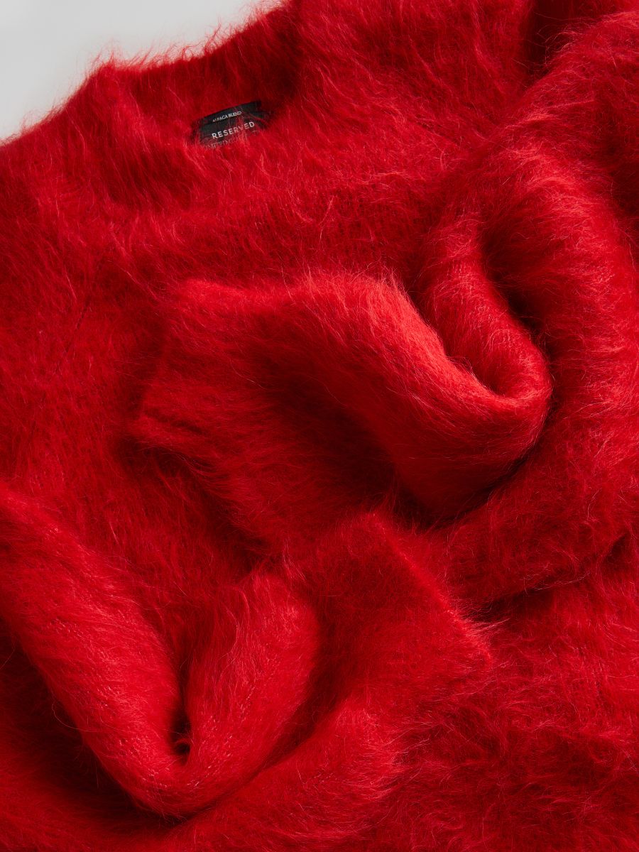 Alpaca wool blend jumper - red - RESERVED - 6