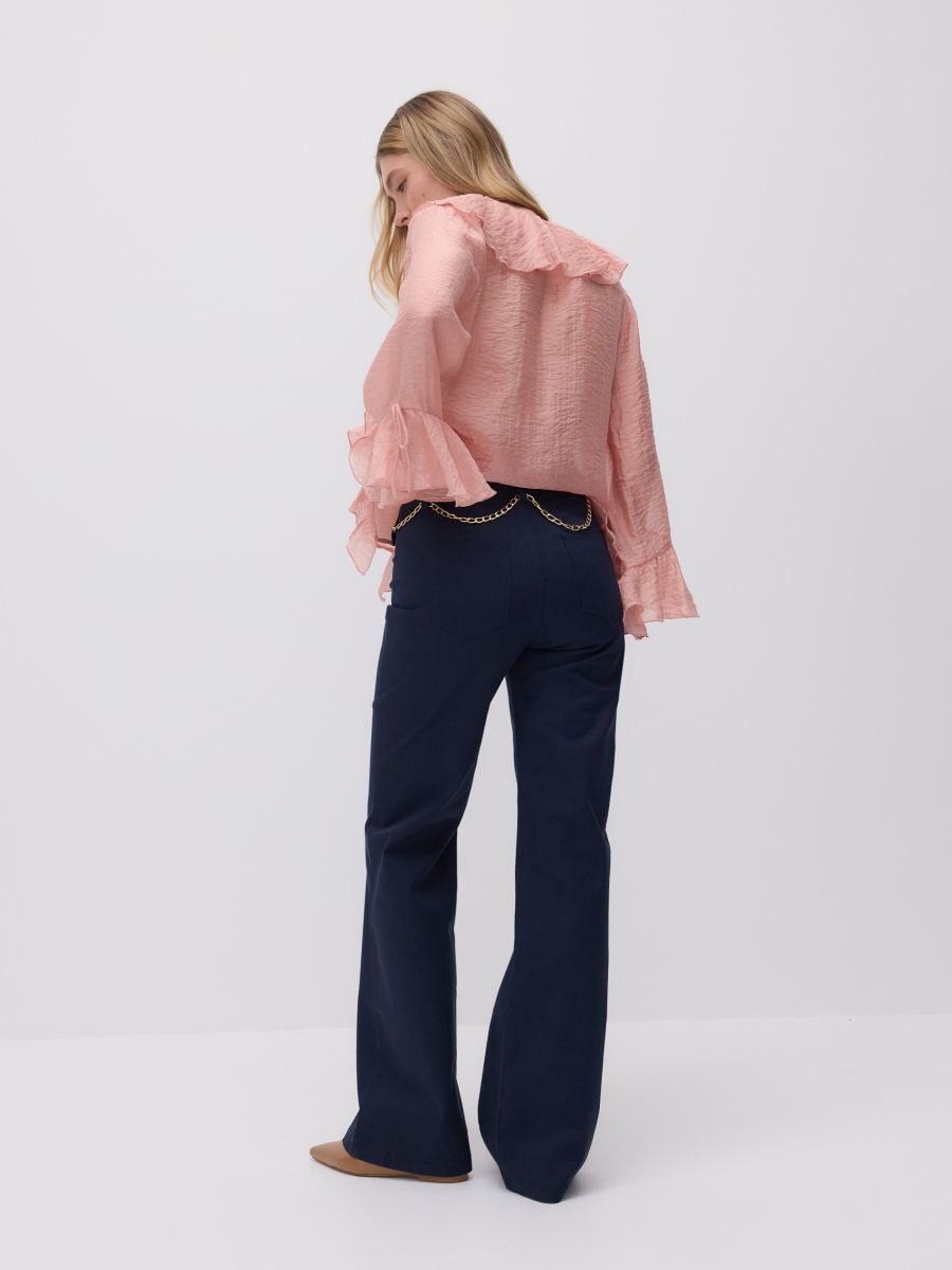 Trousers with chain detail - navy - RESERVED - 3