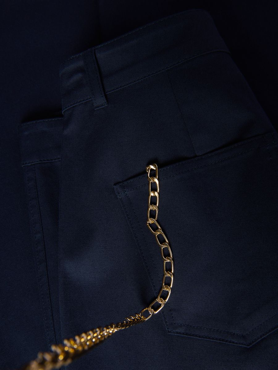 Trousers with chain detail - navy - RESERVED - 5