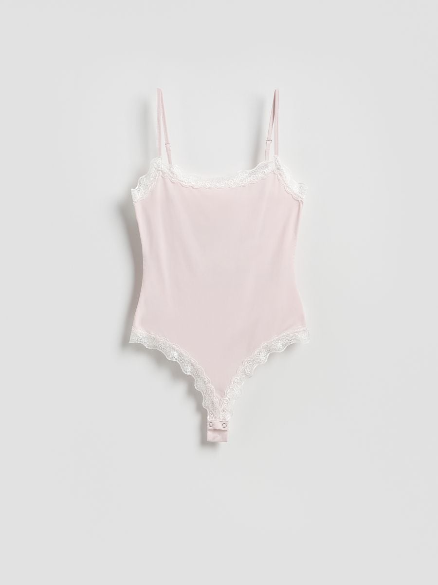 Bodi s čipkom - roze - RESERVED - 5