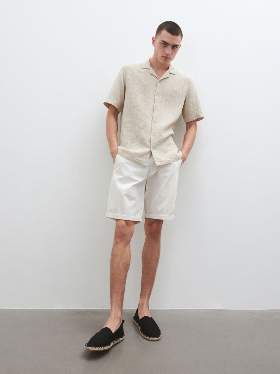 Plain chino shorts - white - RESERVED
