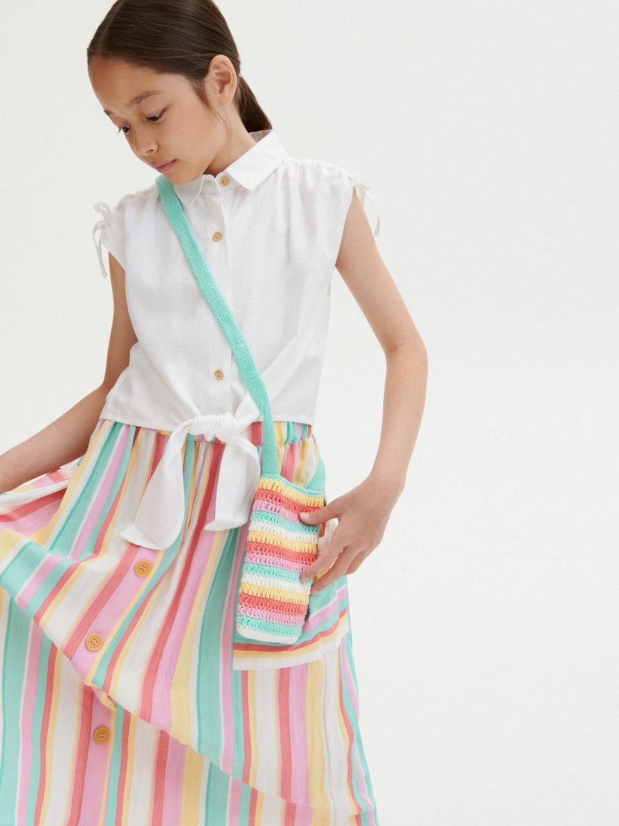 Stripe midi skirt - multicolor - RESERVED - 3