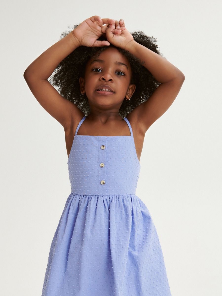 Dress with buttons - hyacinth - RESERVED - 3