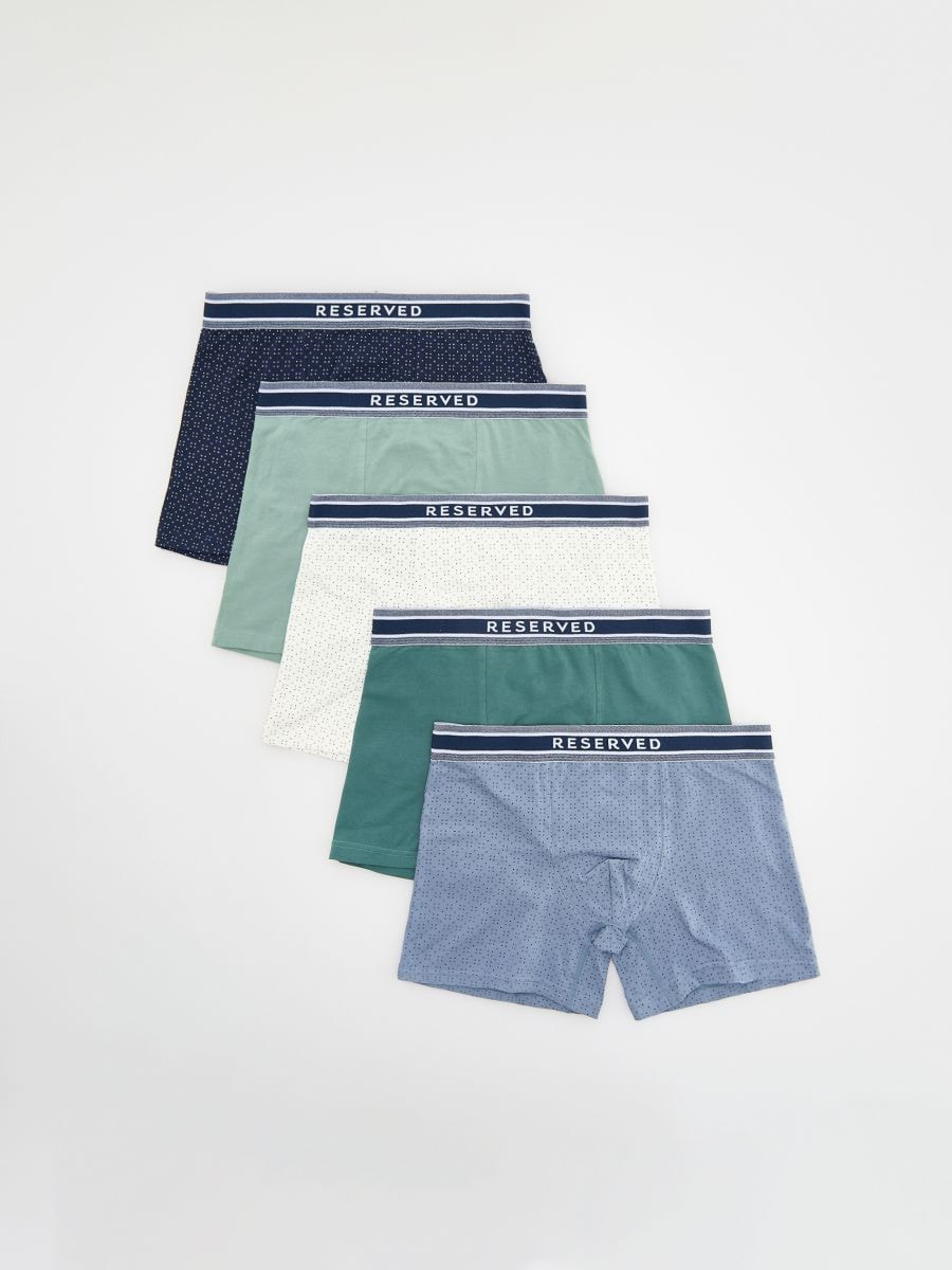 Long-bokserit, 5-pack - HAALEAN VIHREÄ - RESERVED