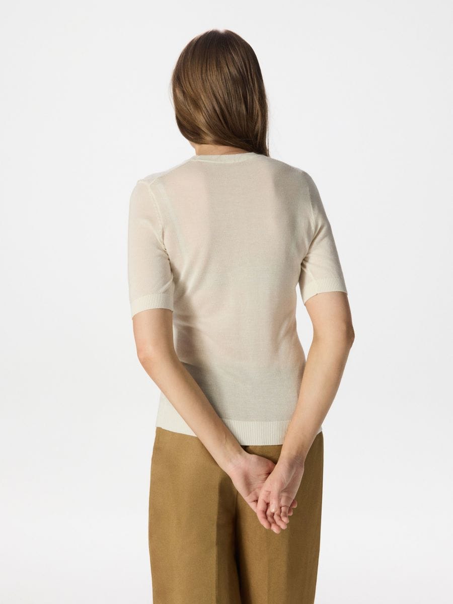 Lyocell top - cream - RESERVED - 5