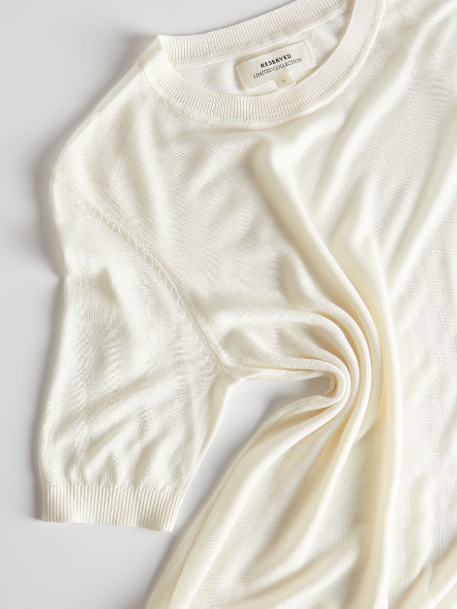 Lyocell top - cream - RESERVED - 2