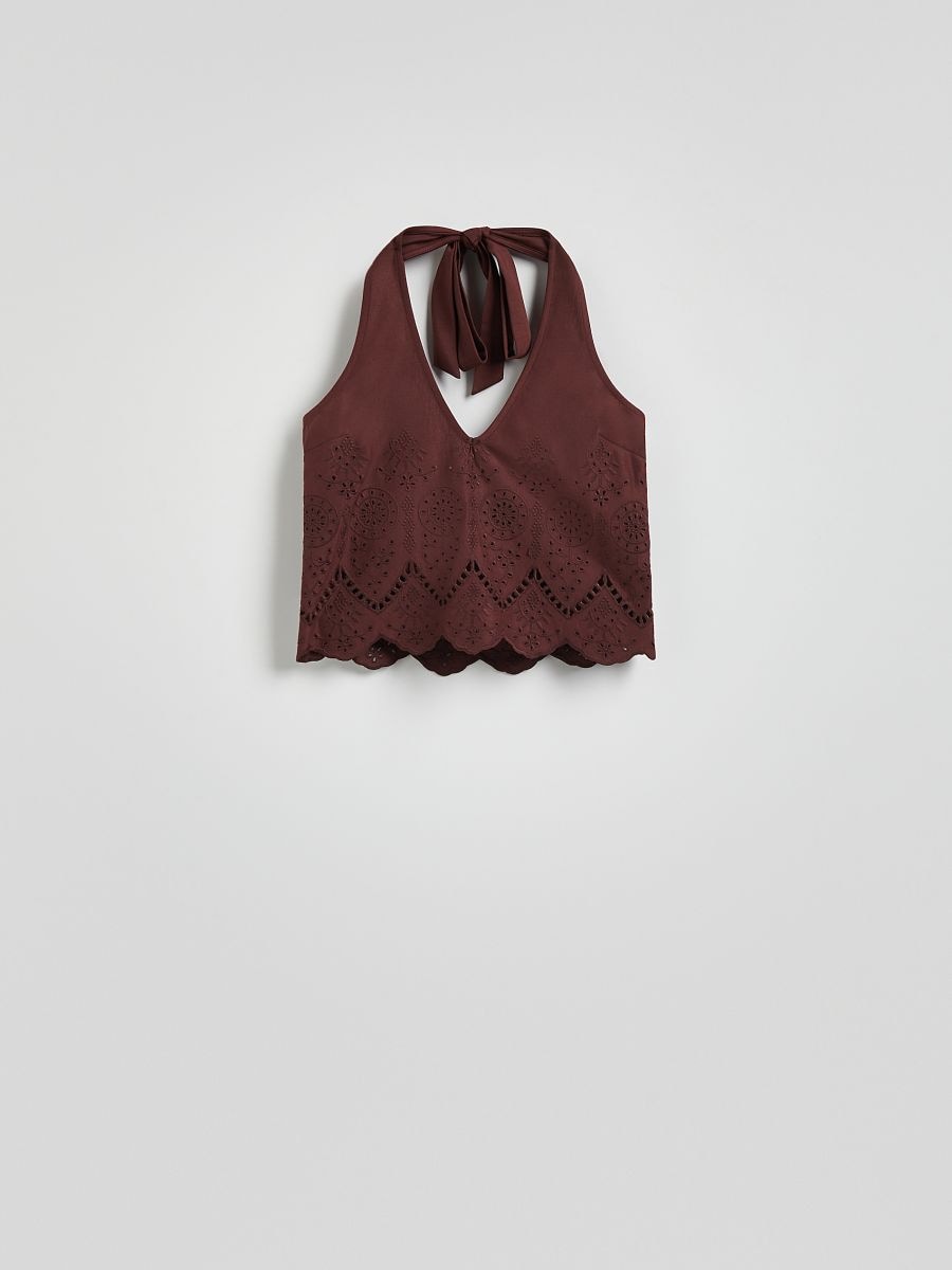 LADIES` BLOUSE - brown - RESERVED