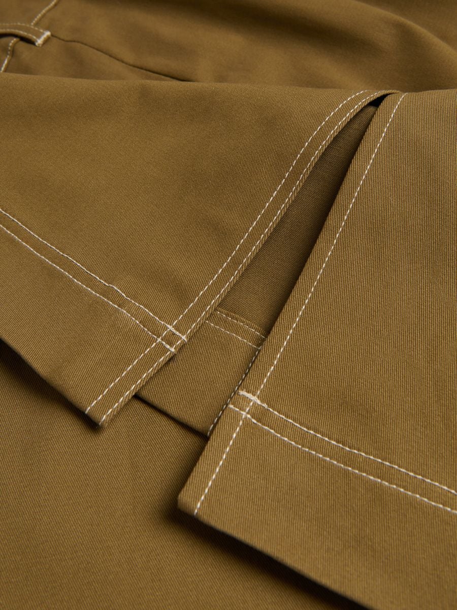 Skirt with pockets - warm olive - RESERVED - 6