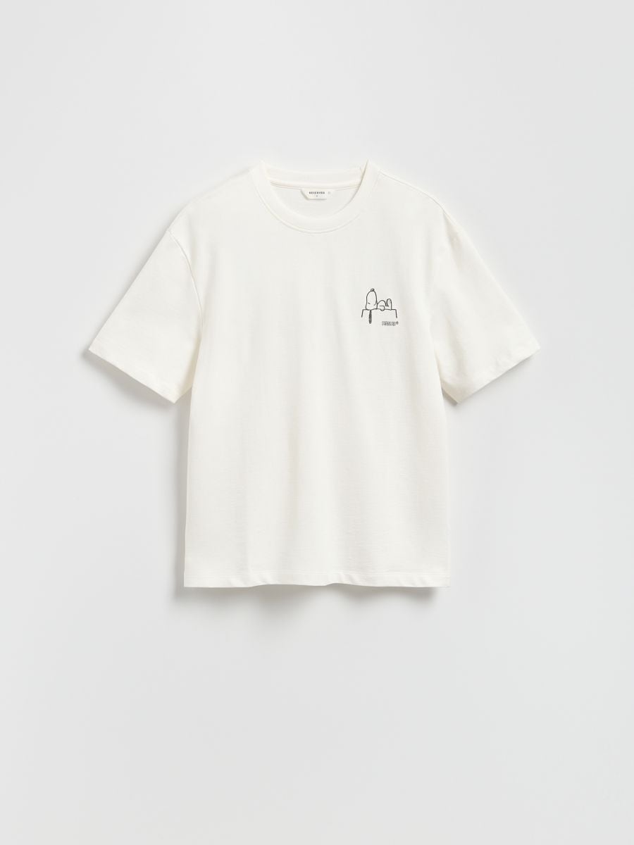 Snoopy cotton T-shirt - cream - RESERVED