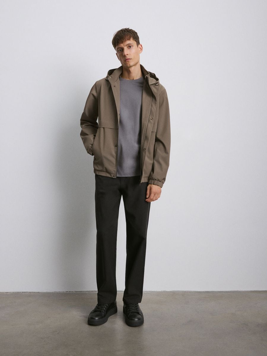 Plain hooded jacket - dusty green - RESERVED - 2