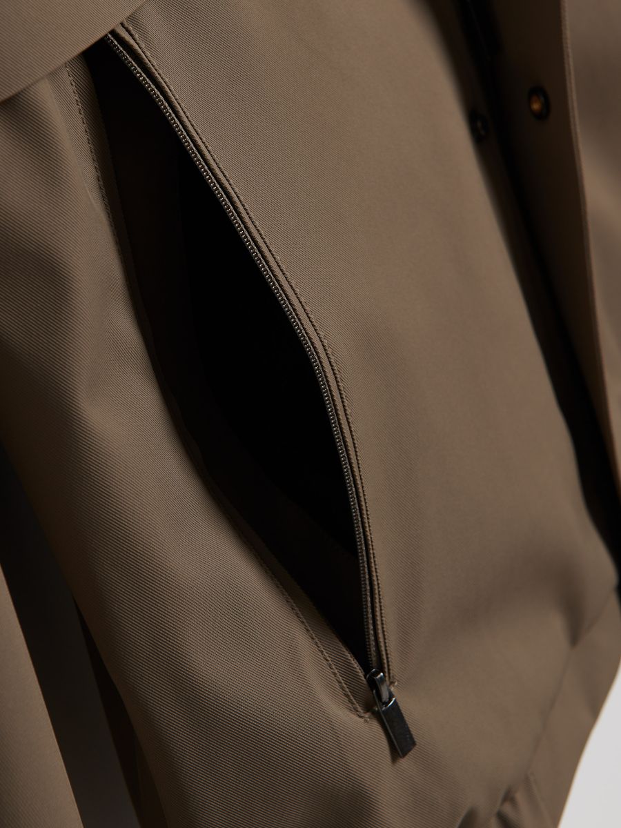 Plain hooded jacket - dusty green - RESERVED - 9