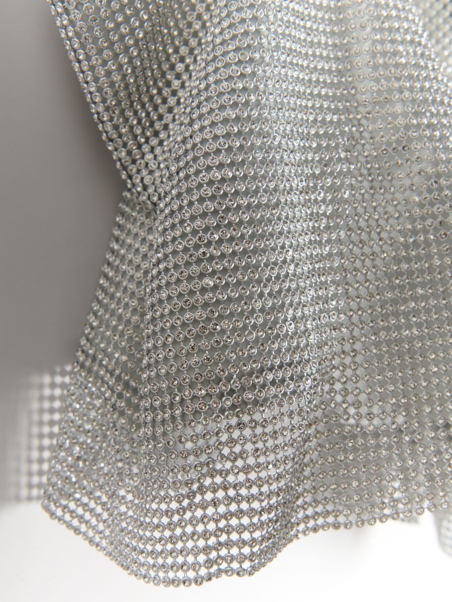 Glittering top - silver - RESERVED - 6