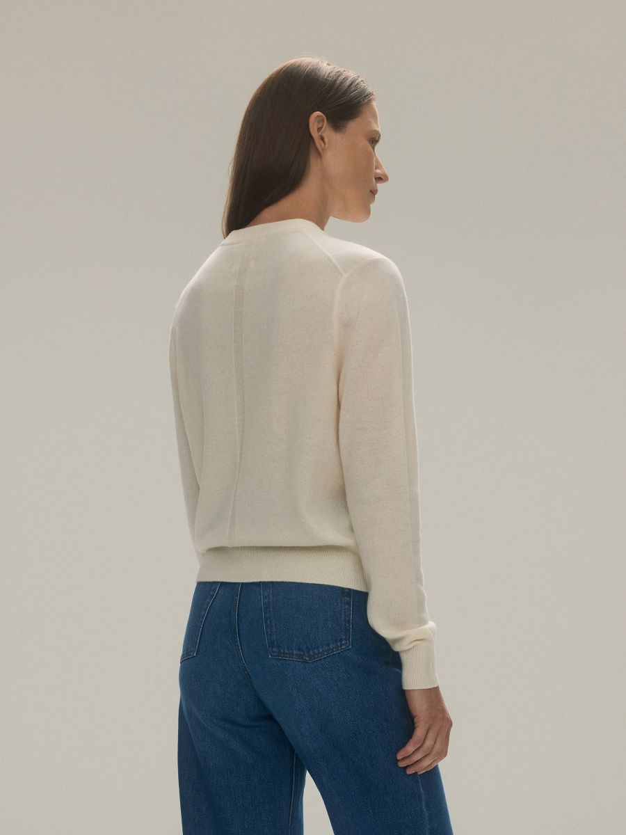 Merino wool jumper - cream - RESERVED - 4
