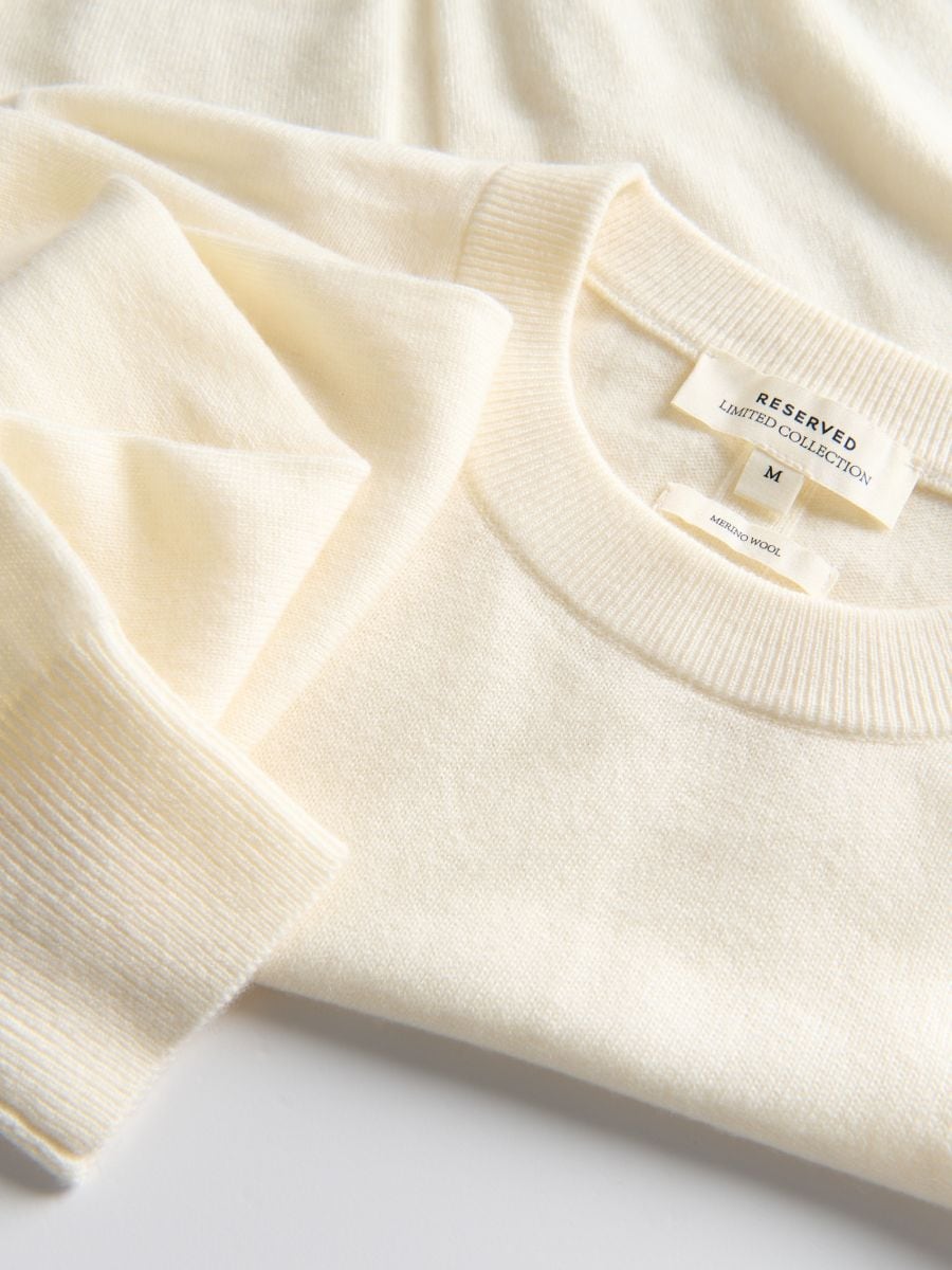 Merino wool jumper - cream - RESERVED - 6