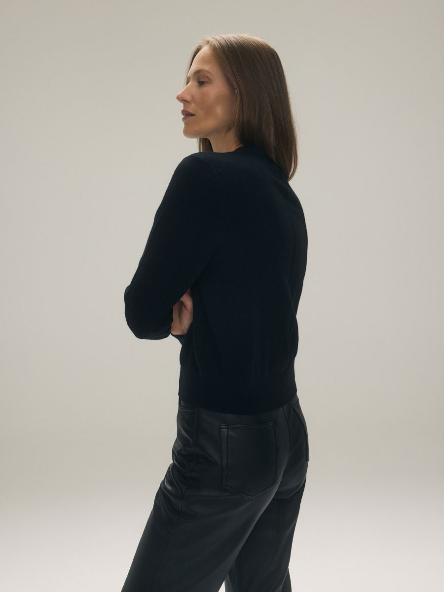 Merino wool jumper - black - RESERVED - 4