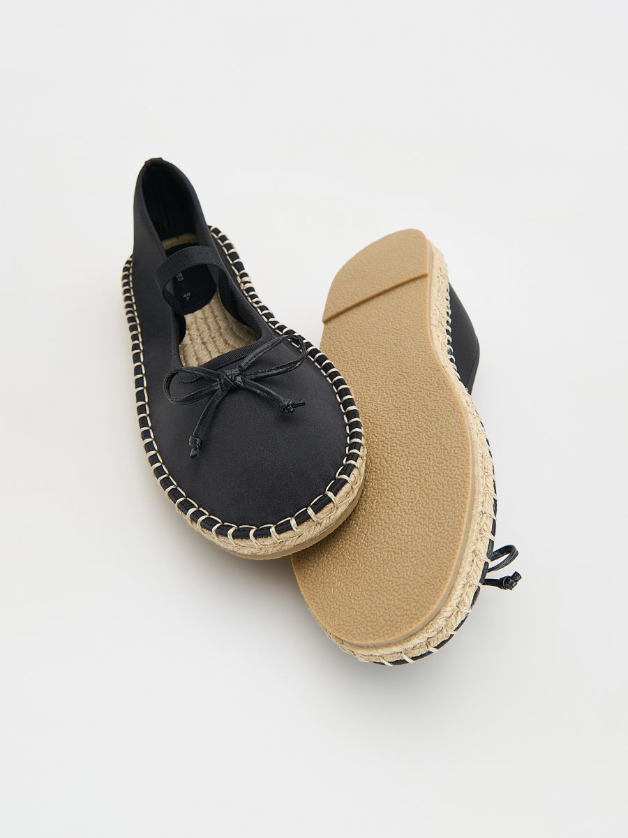 Espadrilles with bow - black - RESERVED - 4