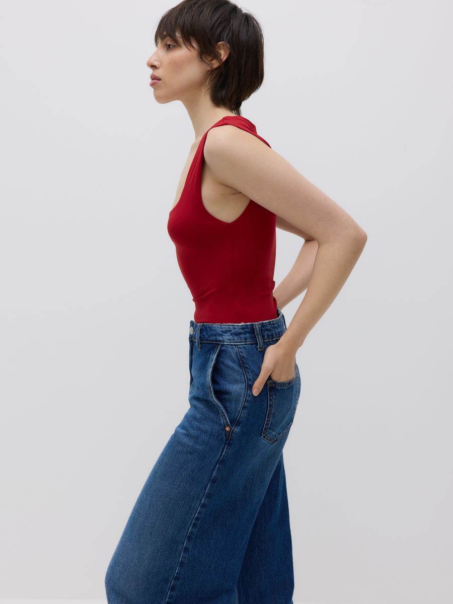 Plain bodysuit - red - RESERVED - 3