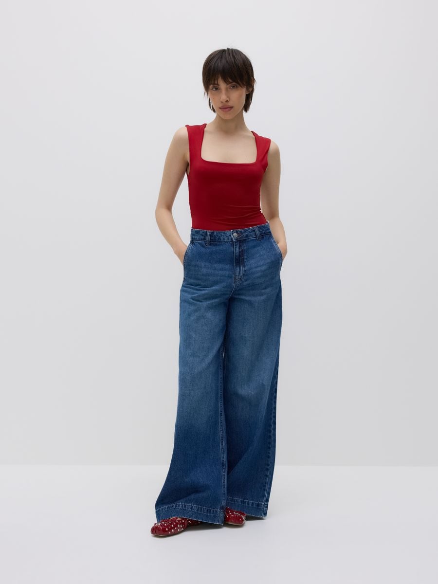 Plain bodysuit - red - RESERVED - 2