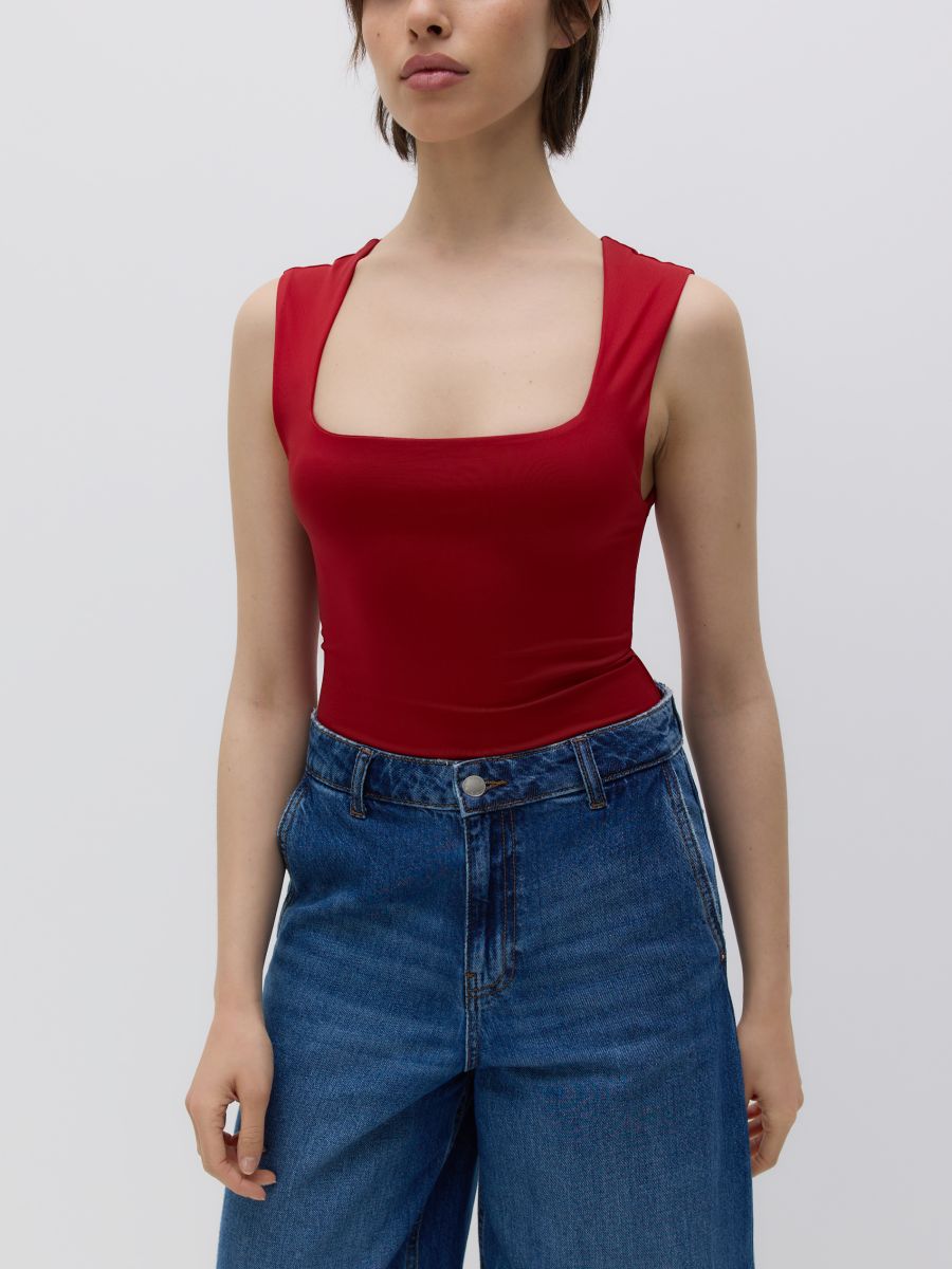 Plain bodysuit - red - RESERVED - 2