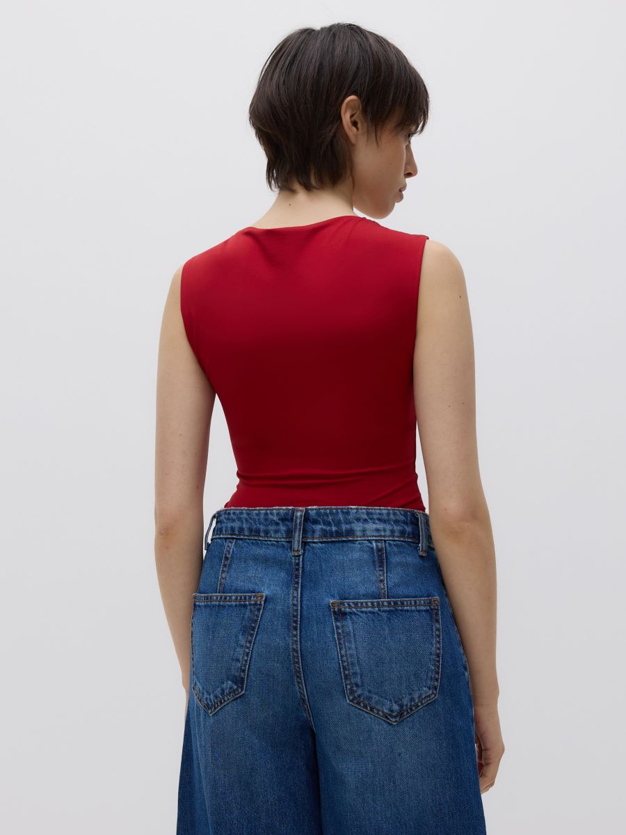 Plain bodysuit - red - RESERVED - 5