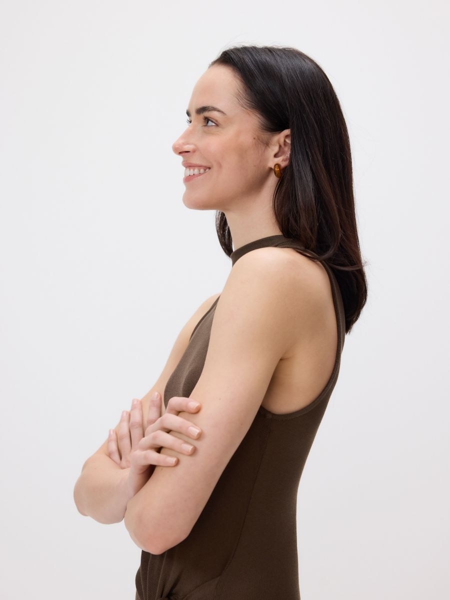 Kleid mit Bindedetail - braun - RESERVED - 5