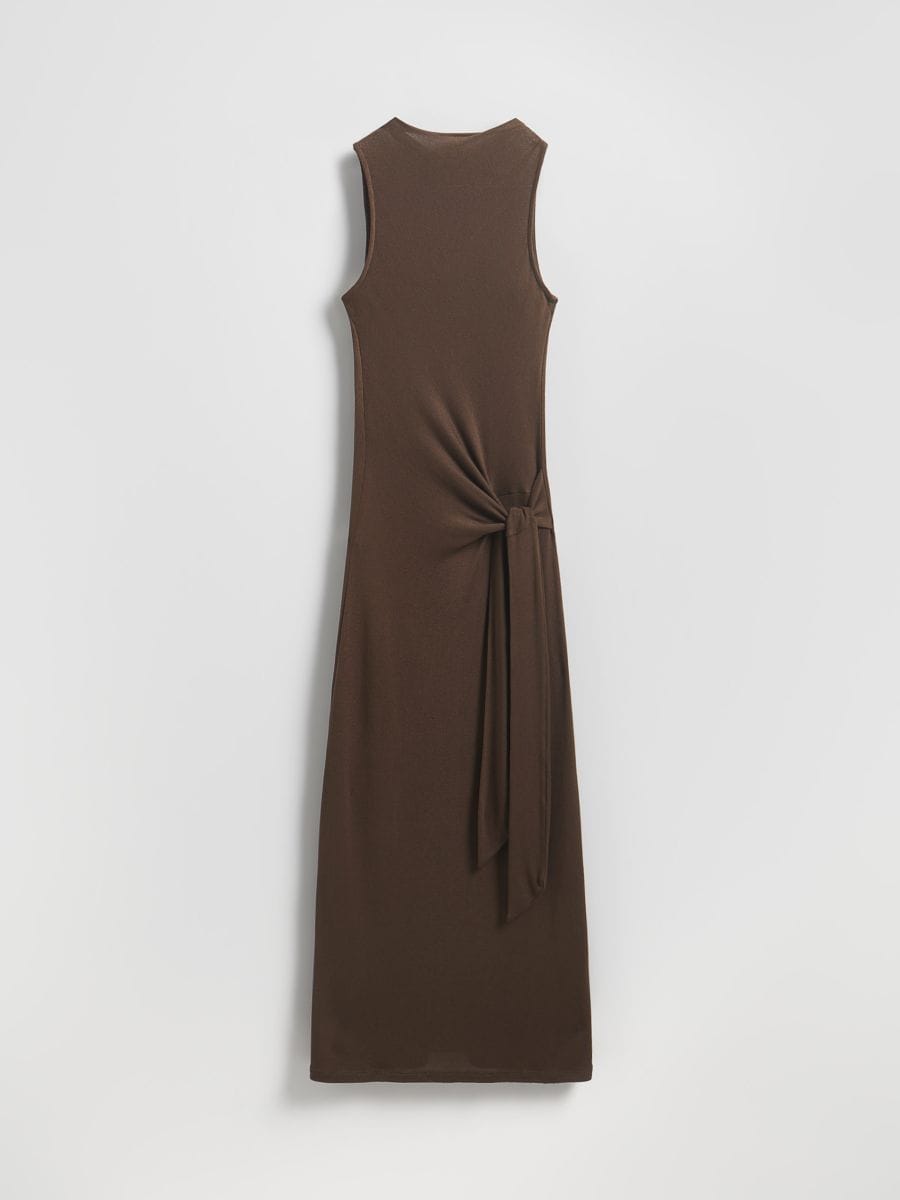 Kleid mit Bindedetail - braun - RESERVED - 7