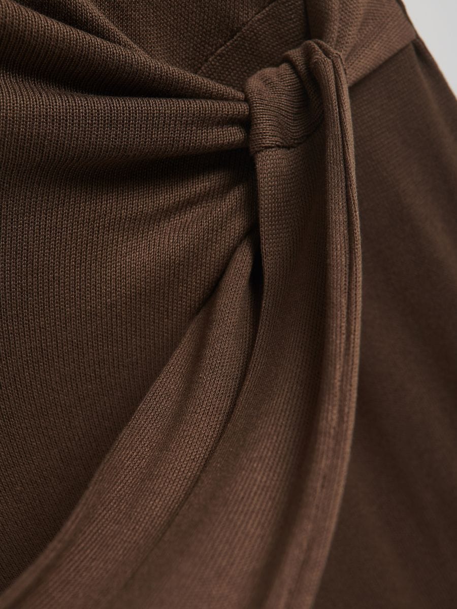 Kleid mit Bindedetail - braun - RESERVED - 8
