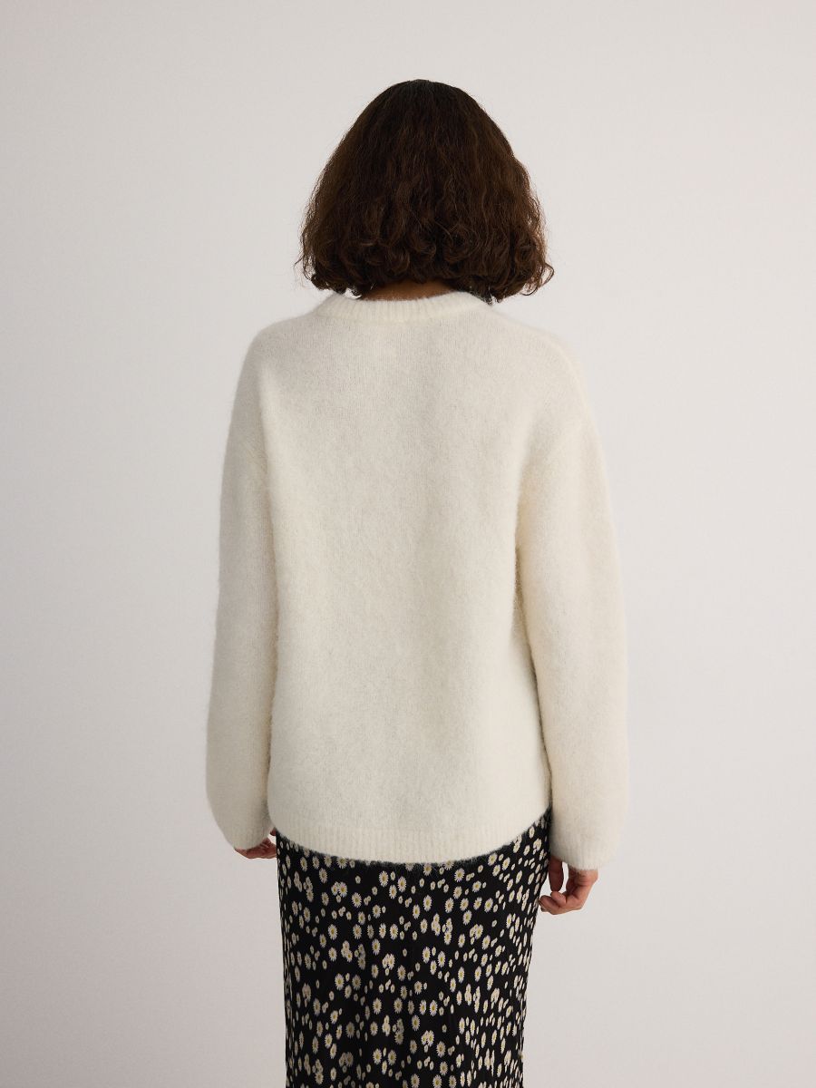 Alpaca wool blend jumper - cream - RESERVED - 4