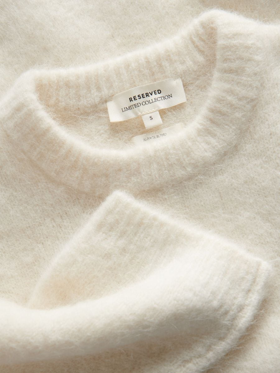 Alpaca wool blend jumper - cream - RESERVED - 6