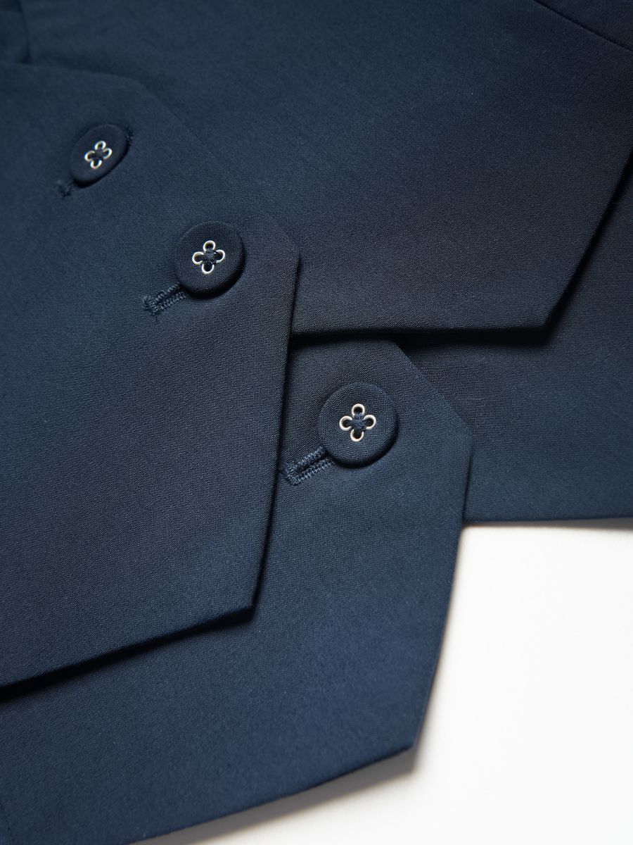 Vest with decorative buttons - navy - RESERVED - 7