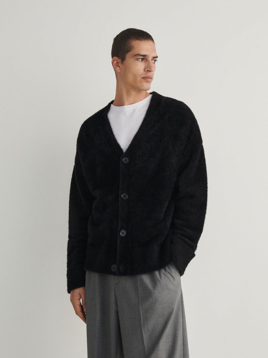 Pulover oversize - negru - RESERVED
