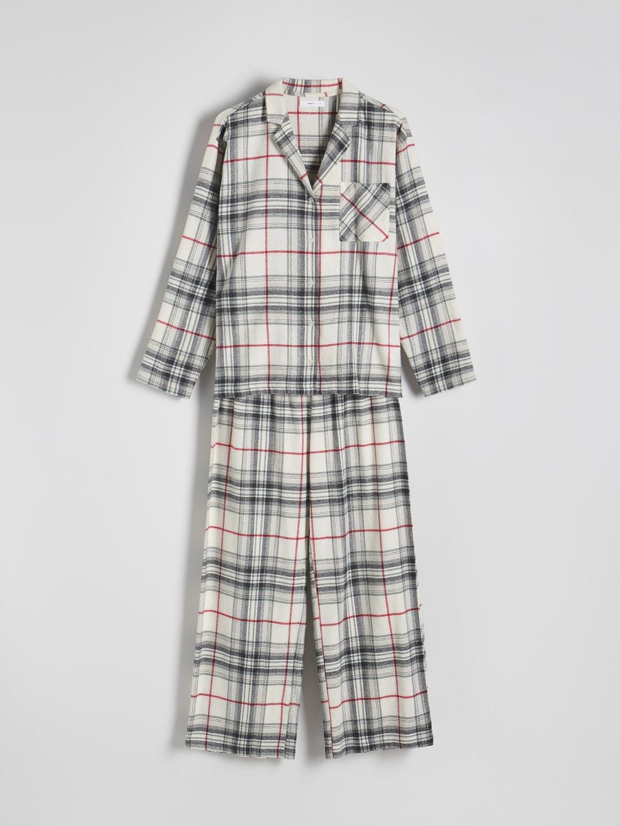 Two piece check pyjama set - dark green - RESERVED - 5