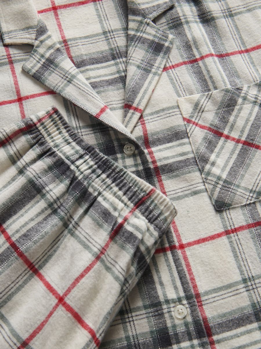 Two piece check pyjama set - dark green - RESERVED - 2