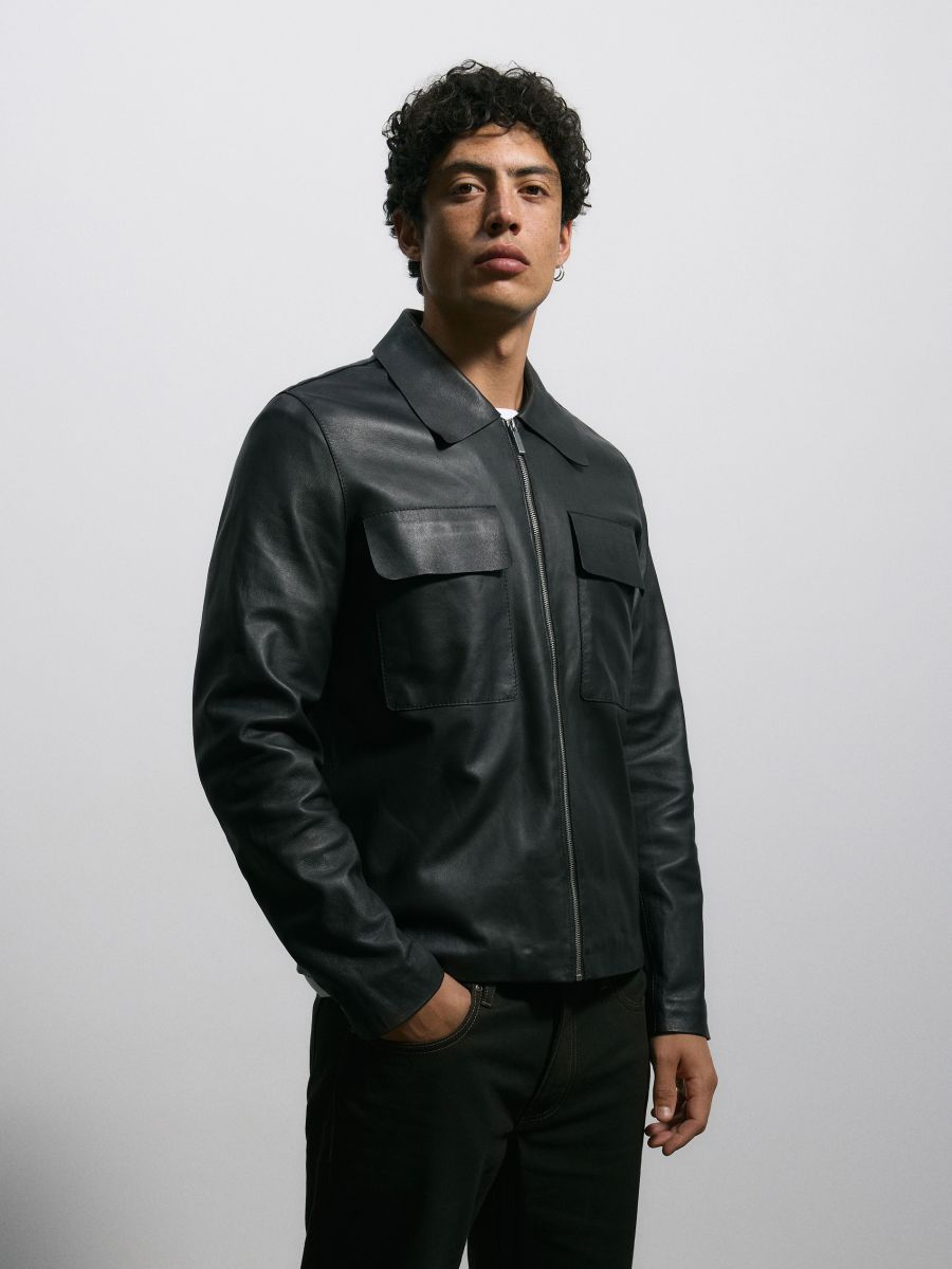 Leather jacket - black - RESERVED