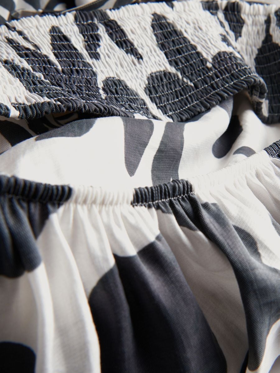 Geblümtes Maxikleid - schwarz - RESERVED - 6