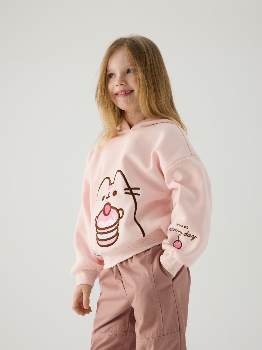 Pusheen applique sweatshirt - pastel pink - RESERVED - 3