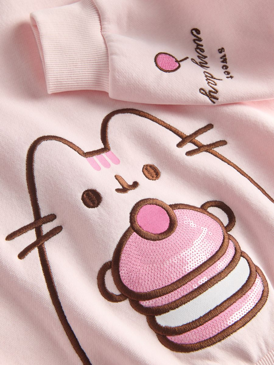 Pusheen applique sweatshirt - pastel pink - RESERVED - 2