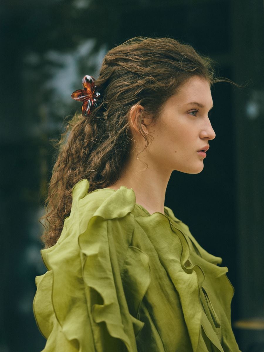 Hair clasp - brown - RESERVED