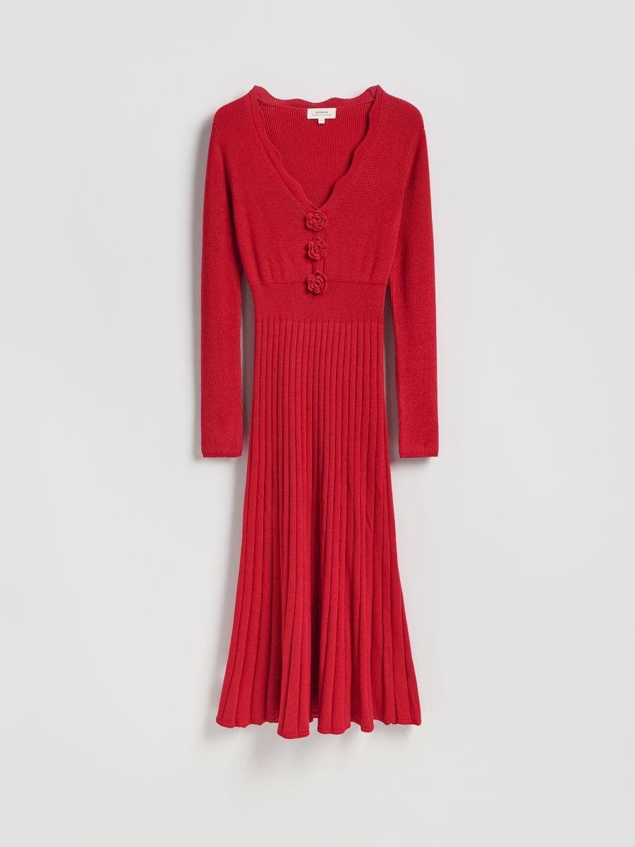 Dress with roses - red - RESERVED