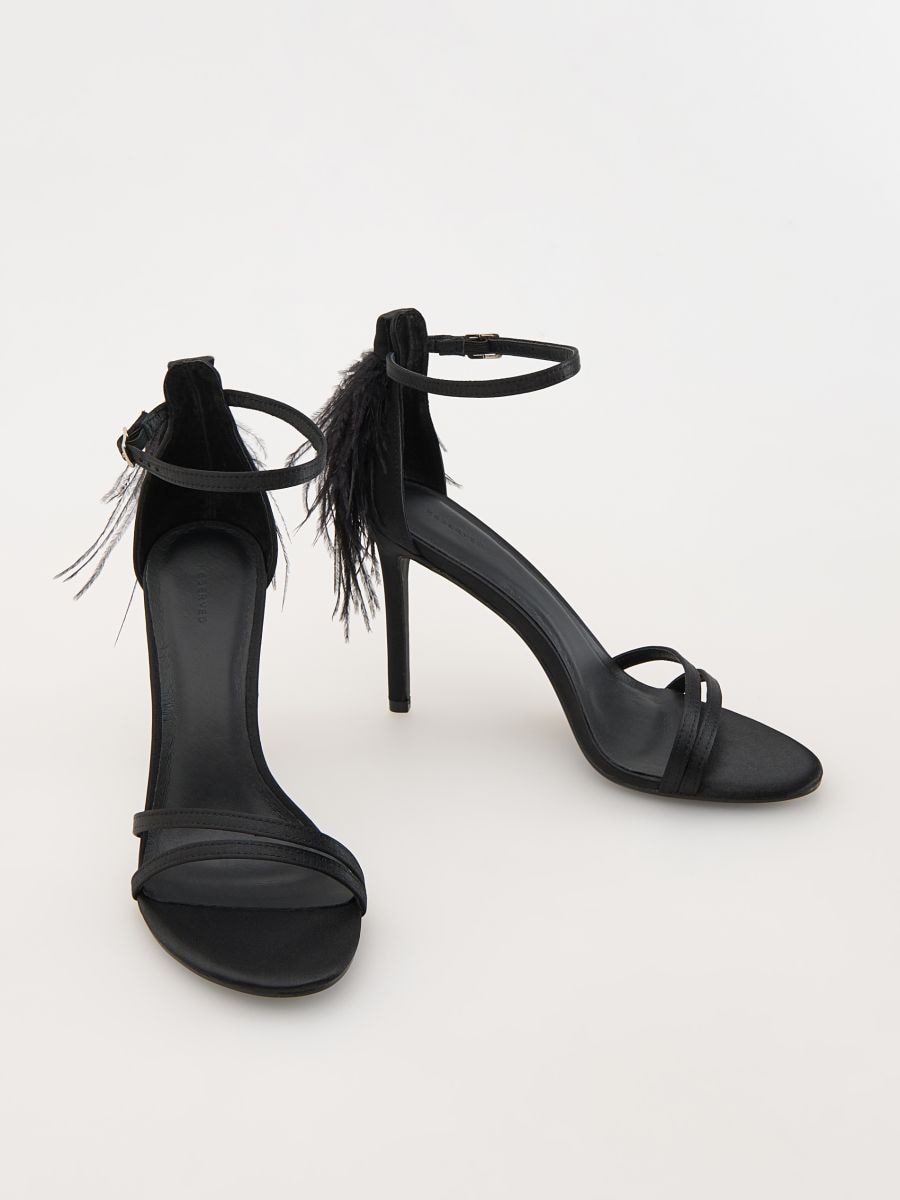 Heeled sandals with decorative detail - black - RESERVED - 2