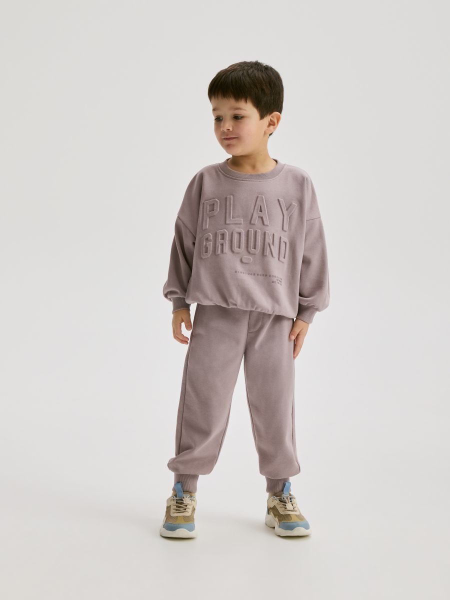 Ensemble en coton majoritaire - mauve - RESERVED - 4