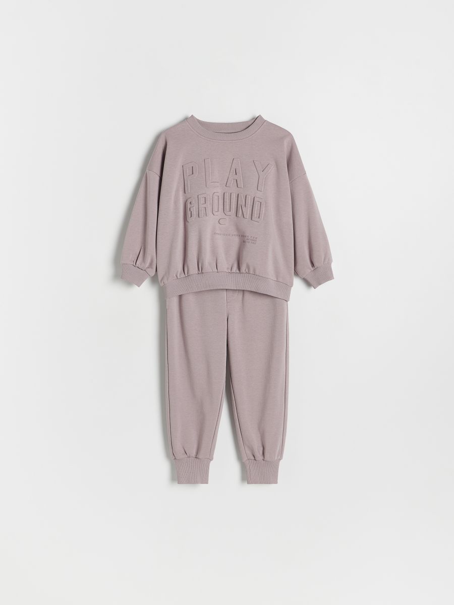 Ensemble en coton majoritaire - mauve - RESERVED - 2