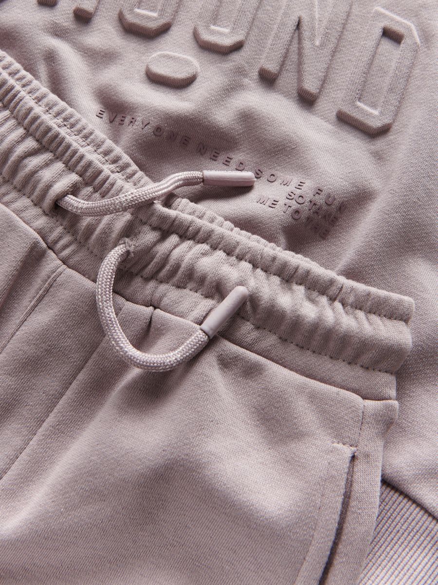 Ensemble en coton majoritaire - mauve - RESERVED - 3