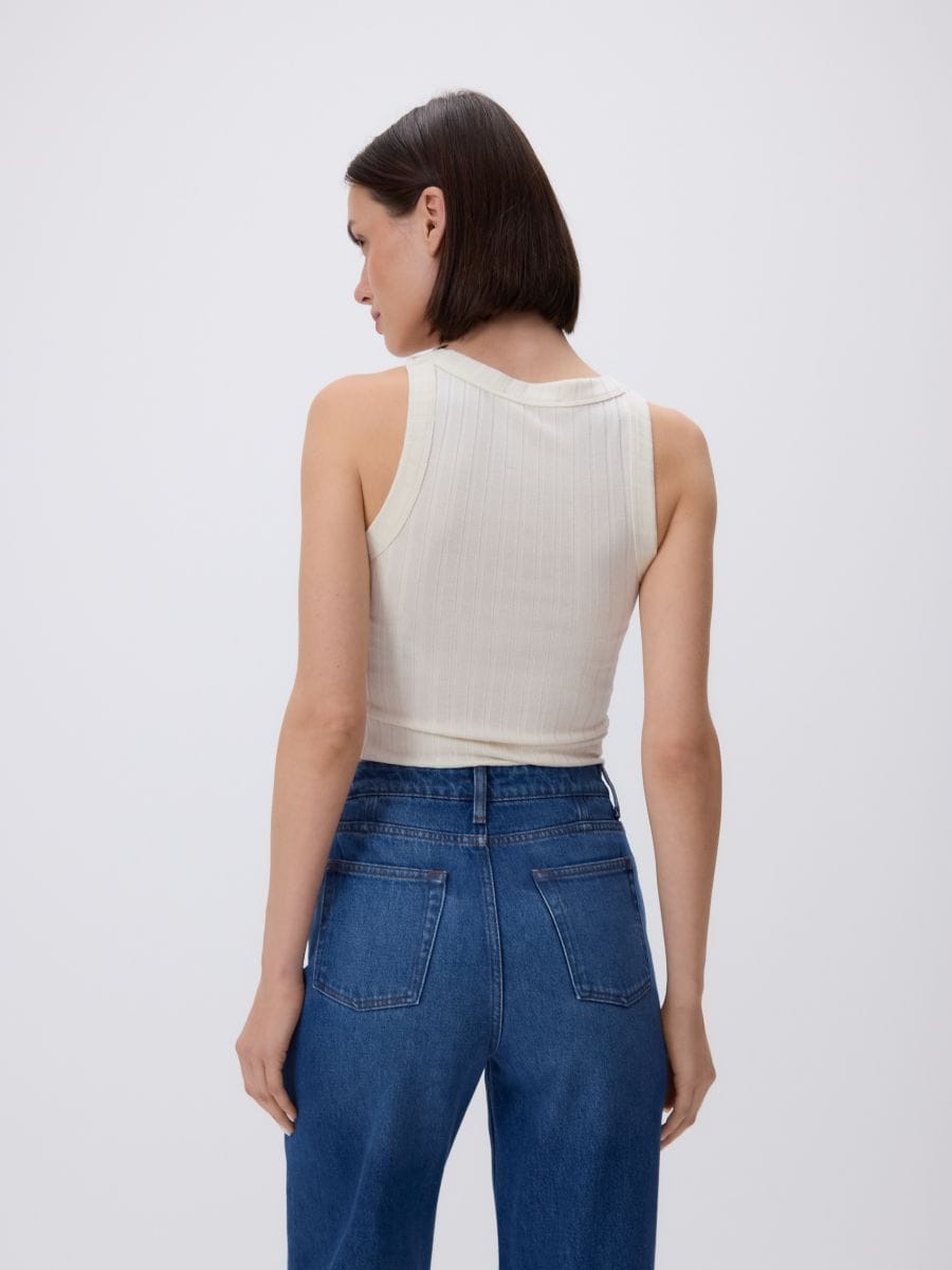 LADIES` SINGLET - cream - RESERVED - 4