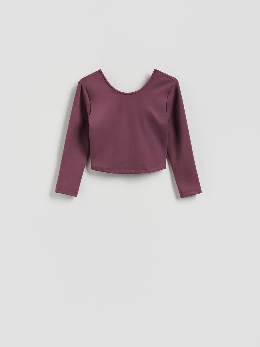 LADIES` T-SHIRT - dark violet - RESERVED
