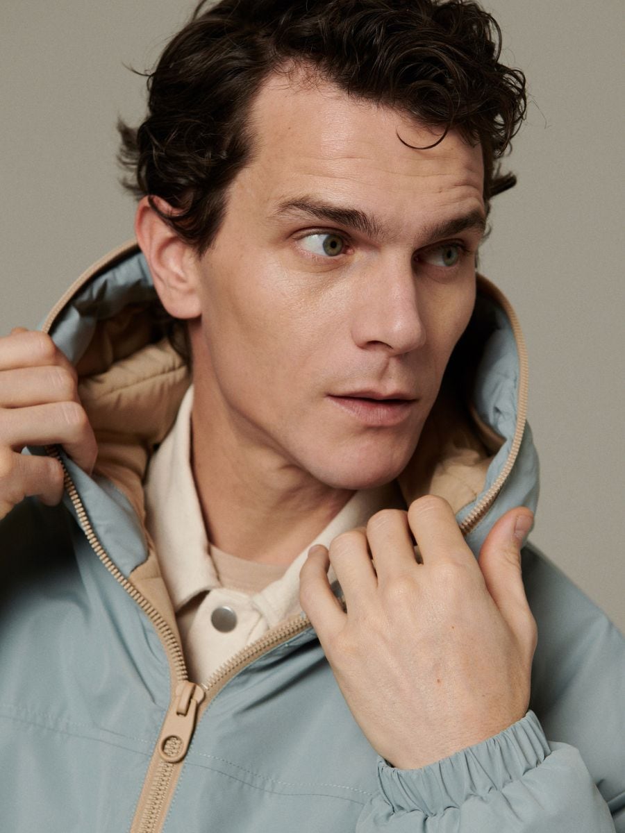 Bomber jacket with hood - pale green - RESERVED - 3