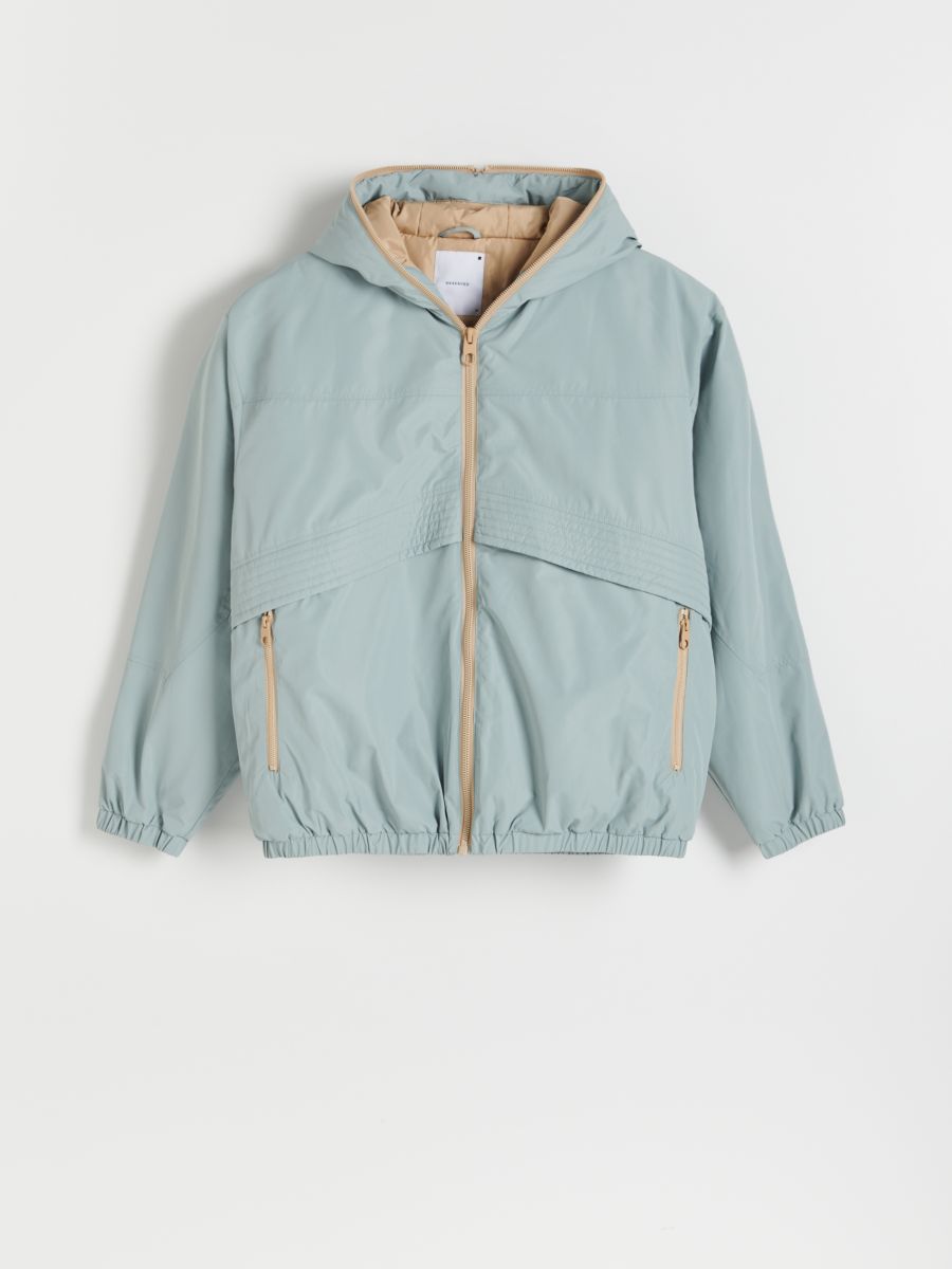 Bomber jacket with hood - pale green - RESERVED - 4
