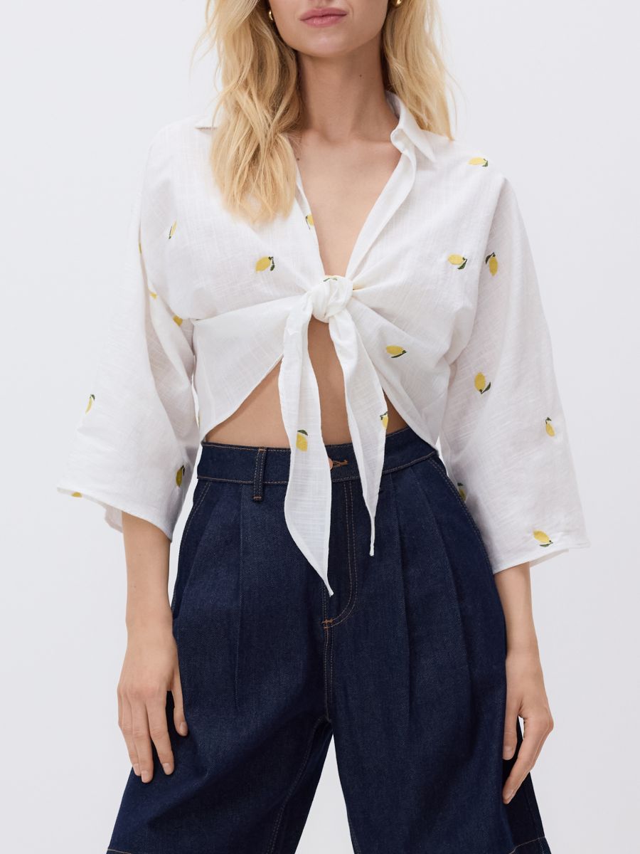 Blouse with embroidery - multicolor - RESERVED - 2