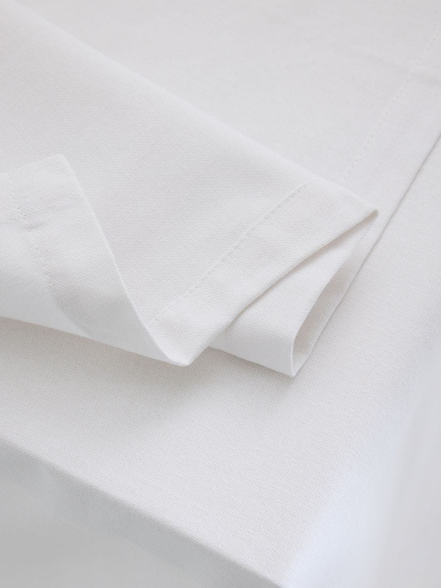 Cotton table cloth - white - RESERVED